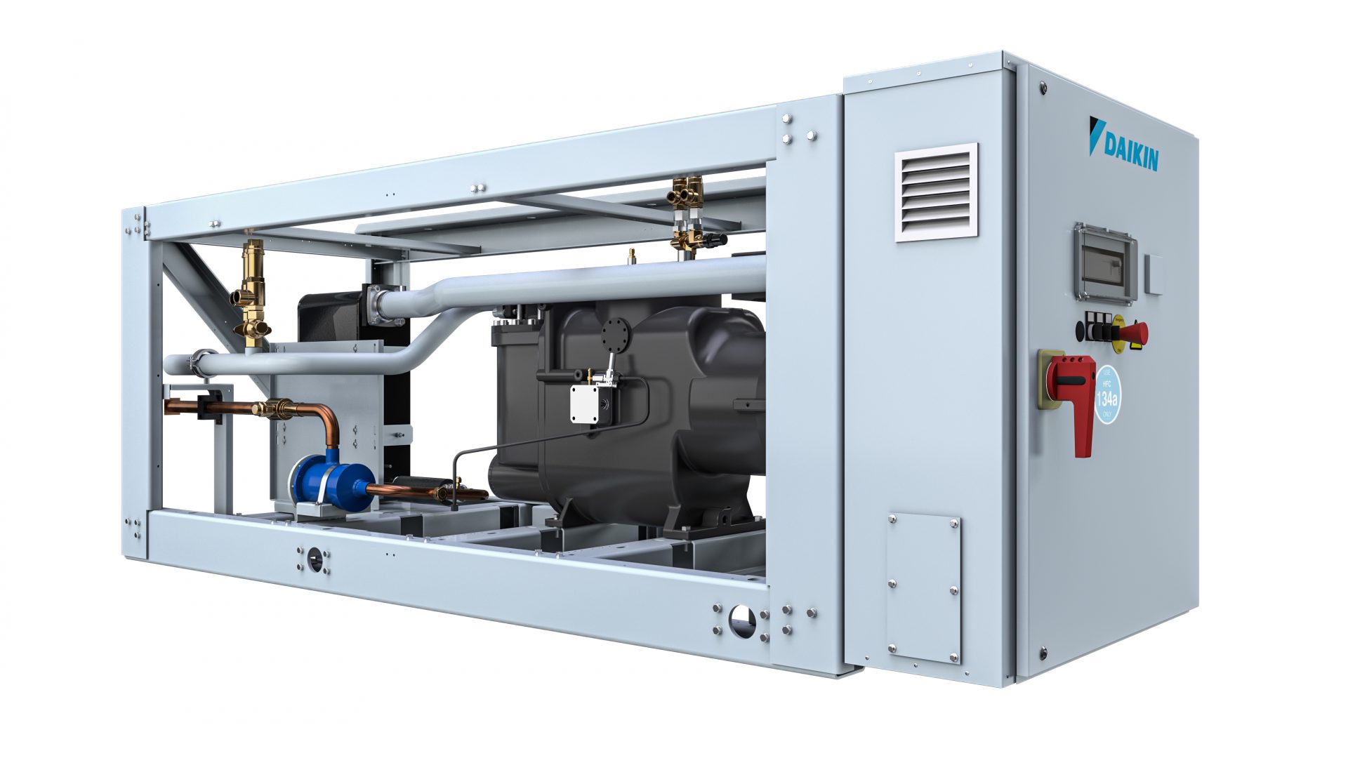 Daikin EWLD-J- chiller condenserless cu compresor single screw și refrigerant R134a
